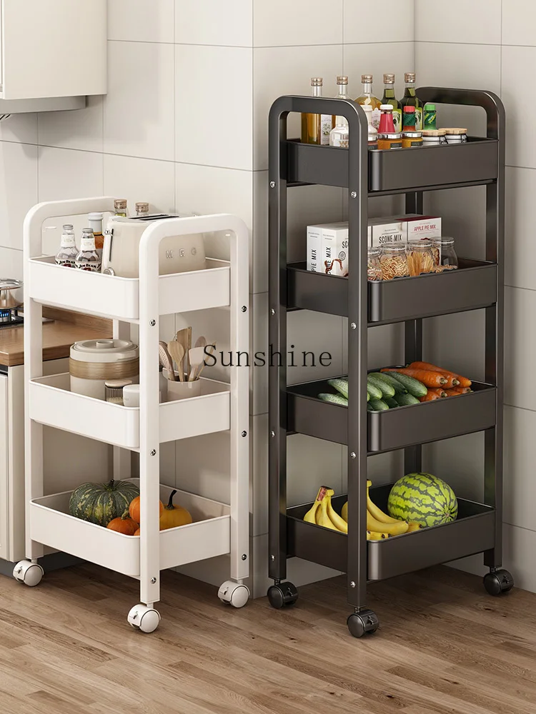 Kitchen rack Multifunctional floor vegetable trolley Multi-layer storage rack