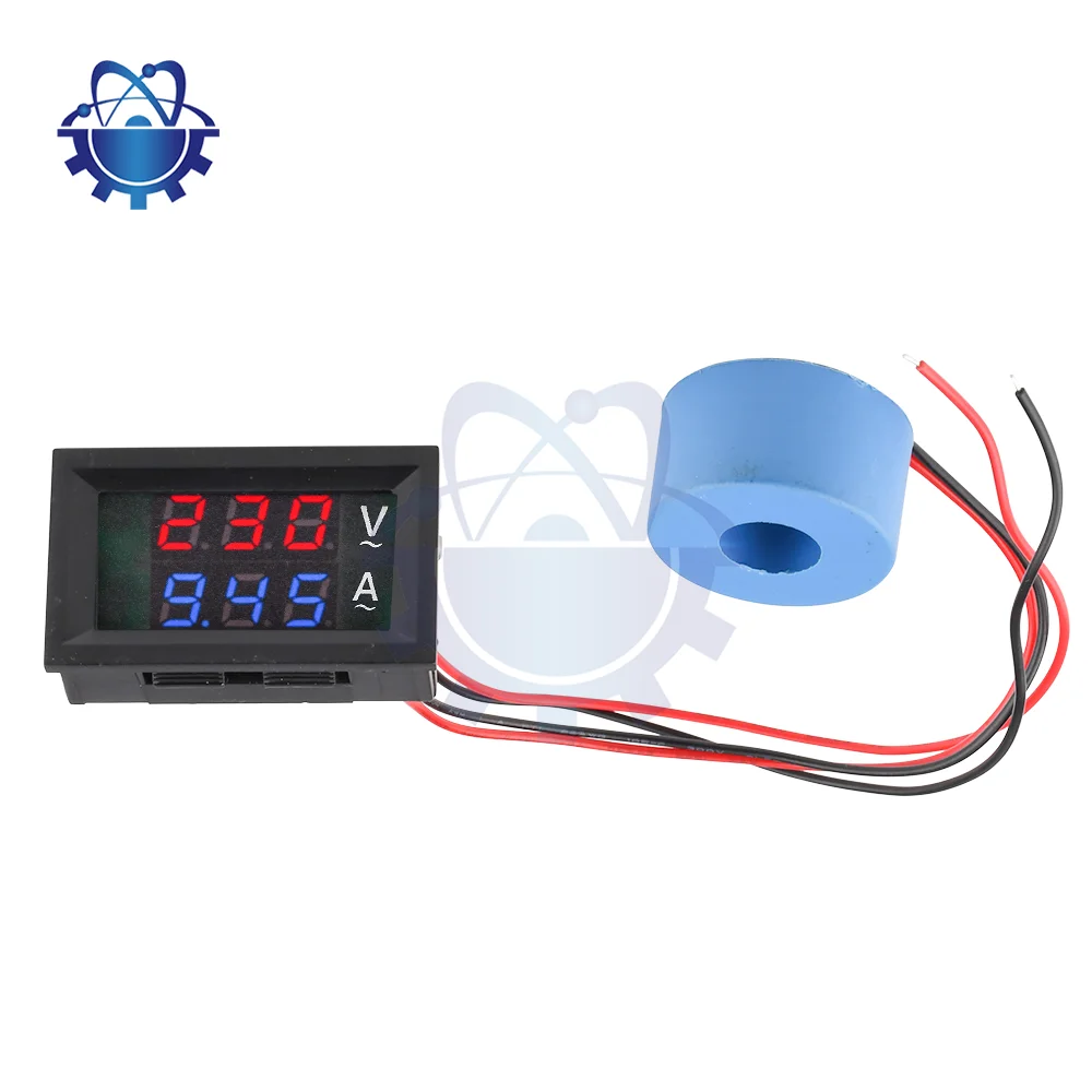 AC 50-500V 10A 50A 100A Dual Display Voltage Current Meter Tester LED Voltmeter Ammeter Electrical Instrument Volt Amp Detector