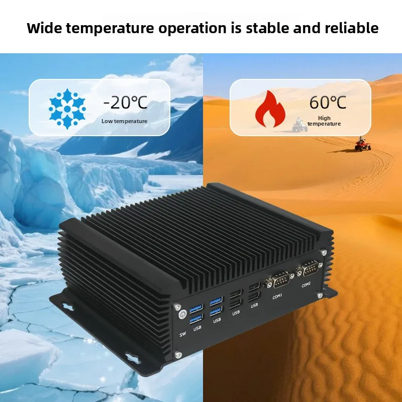 Fanless Industrial Control Computer I5-4278U Dual Network Dual Serial Port Fully Enclosed Dust-proof Small Industrial Control