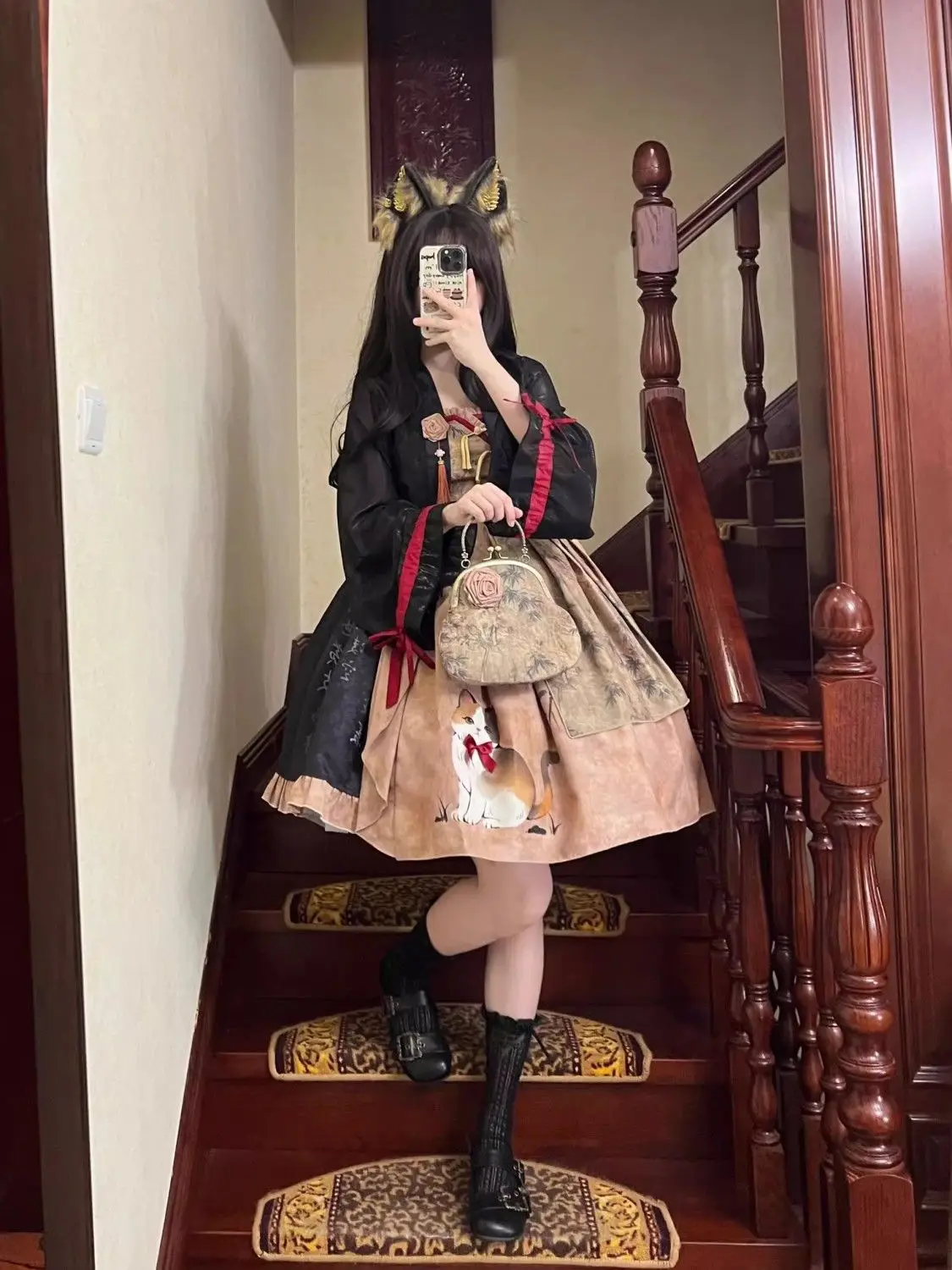 Japan Authentic Royal Lolita Dress Elegant Short Sleeve Midi Party Dress 2024 New Chic Dress High-End