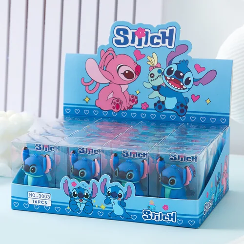 Imagen 1 del producto 16 Uds sacapuntas de punto dibujos animados lindo Lilo & Stitch herramientas de afilado para estudiantes papelería útiles escolares para niños al por mayor