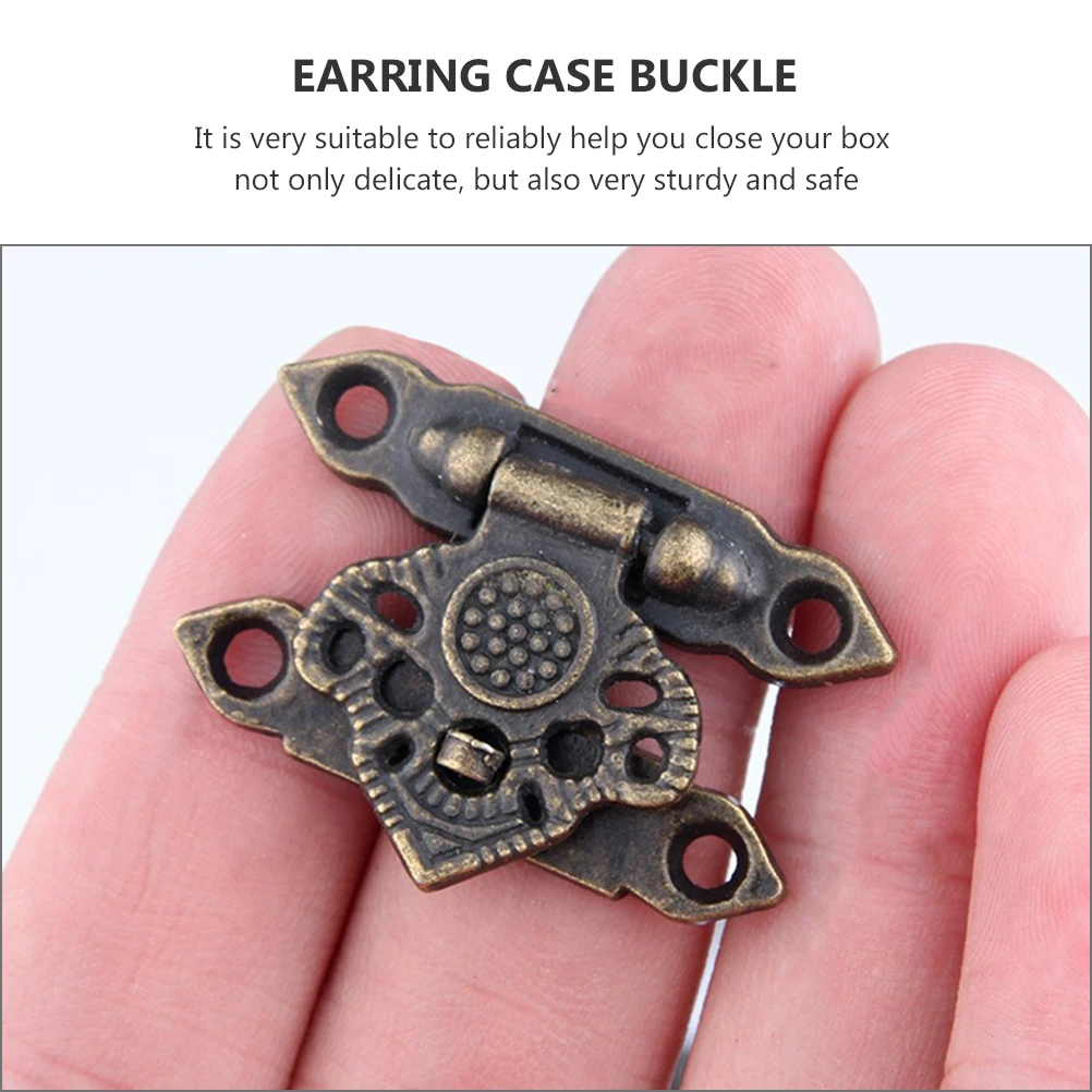

10Sets Jewelry Box Buckles Safe Zinc Alloy Material Durable Long Time Wear Resistance Hardness Easy Install Disassemble