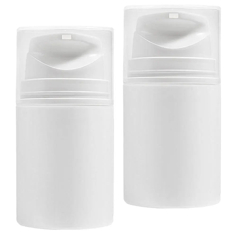 ขวดแบบกด 2 ชิ้น ขนาด 100 มล. แบบพกพาสำหรับเดินทาง บรรจุภัณฑ์โลชั่นแบบเติมได้ สำหรับจัดเก็บผลิตภัณฑ์ดูแลผิวและเครื่องสำอาง