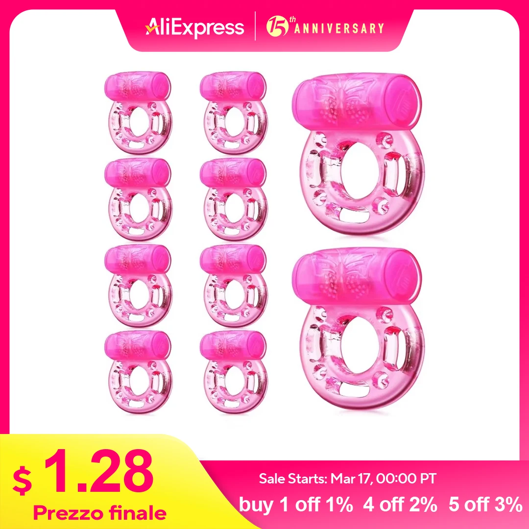 Anillo vibrador para pene, anillo de silicona para pene con estimulador de clítoris, Juguetes sexuales íntimos para hombres, anillo vibradores más fuertes de larga duración