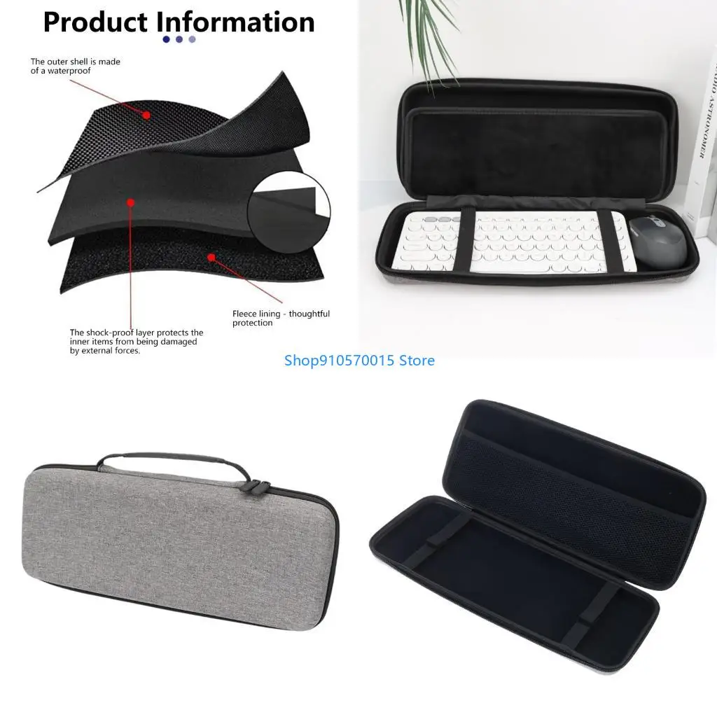 B95C Portable EVA Keyboards Shockproof Design Spacious Compartments For Mouse And Cable