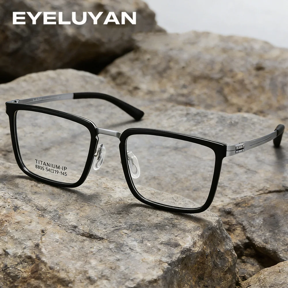 

Classic Square Eyeglasses Frames for Men Lightweight Optical Glasses Frame Comfortable Nose Pads Business Fashion Eyewear