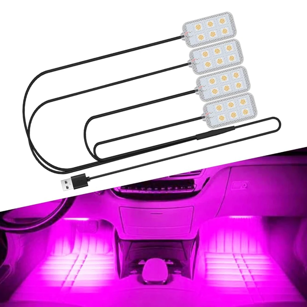 RGB LED سيارة الداخلية المحيطة القدم قطاع طقم إضاءة الخلفية 12 فولت ولاعة السجائر السيارات ديكور جو مصباح ملحقات السيارة