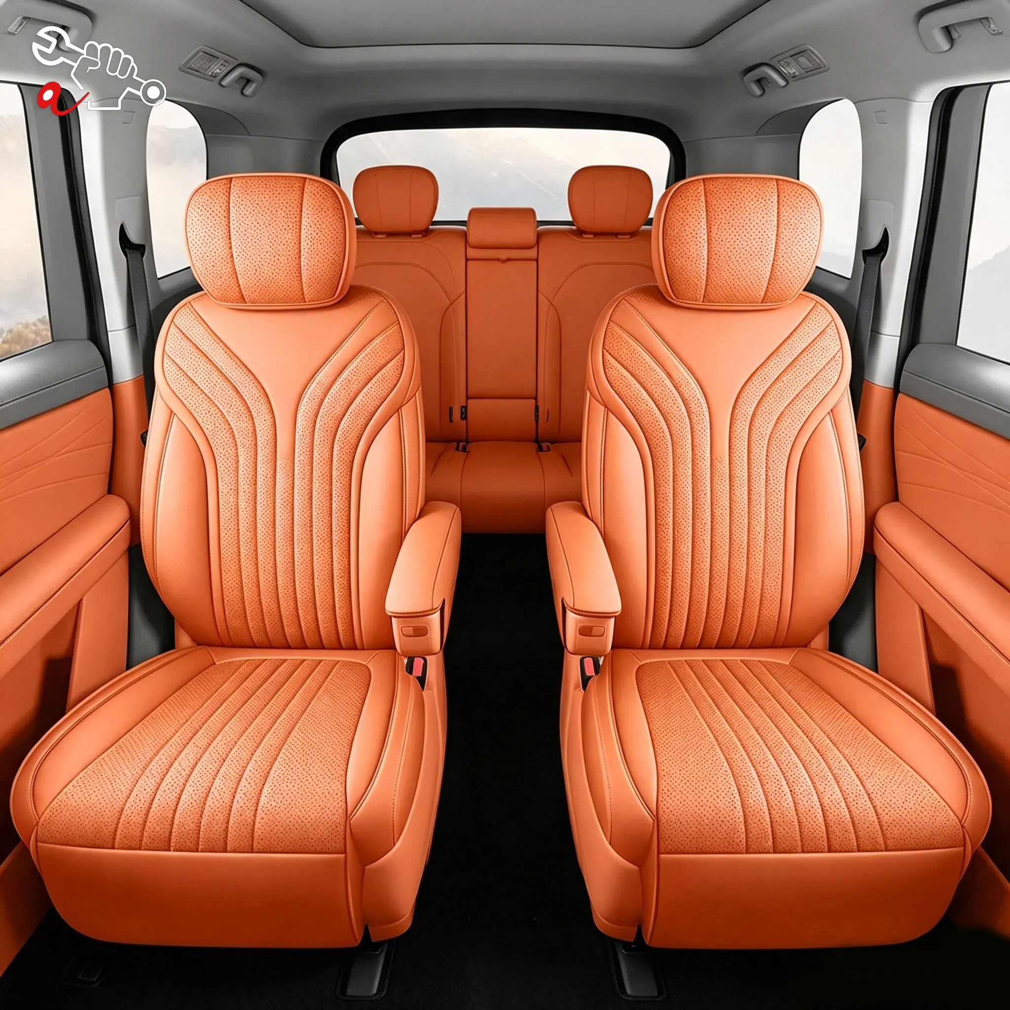 Left-Drive Car Seat Cover For Geely Galaxy M9 2025-2026 Custom Fit Seat Cover Full Surrounded Seat Protection Cushion Auto Inter