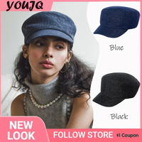 55%Linen+45%Cotton Classic France Outdoor Sunscreen Beret Hats for Women Windproof Newsboy Hats Universal Knight Painter Caps