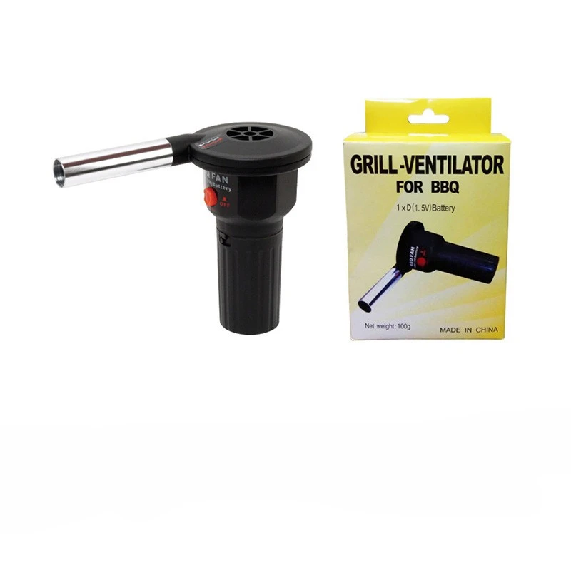 

BBQ Electric Fan Air Blower Aluminum Alloy Barbecue Air Blower Handheld Barbecue Grill Fire Bellow Grill Tool for Picnic Camping