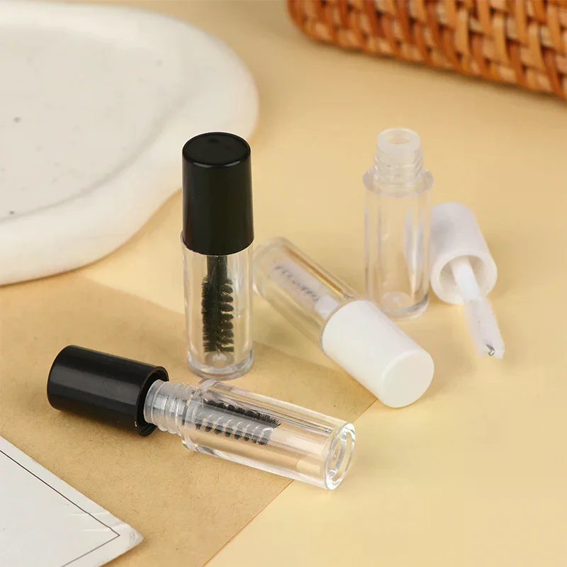 1.2ml 3PCS Empty Mascara Tube With Eyelash Wand Eyelash Cream Growth Solution Container Refillable Bottle Trial Packaging DIY