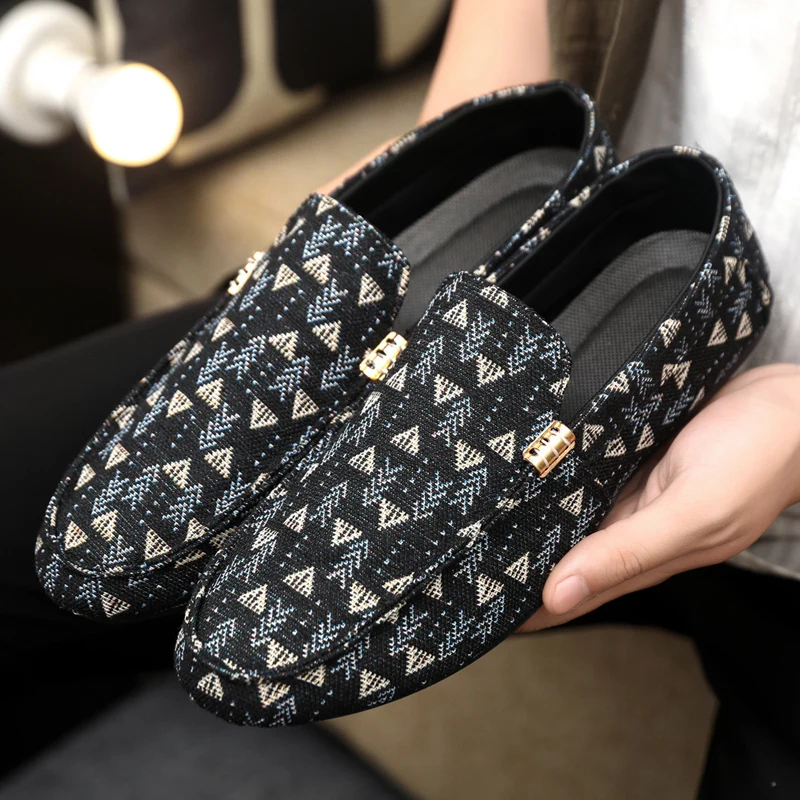 

Модная мужская повседневная обувь, дышащие сетчатые прогулочные кроссовки без шнуровки, нескользящая легкая спортивная обувь на плоской подошве, лоферы для вождения