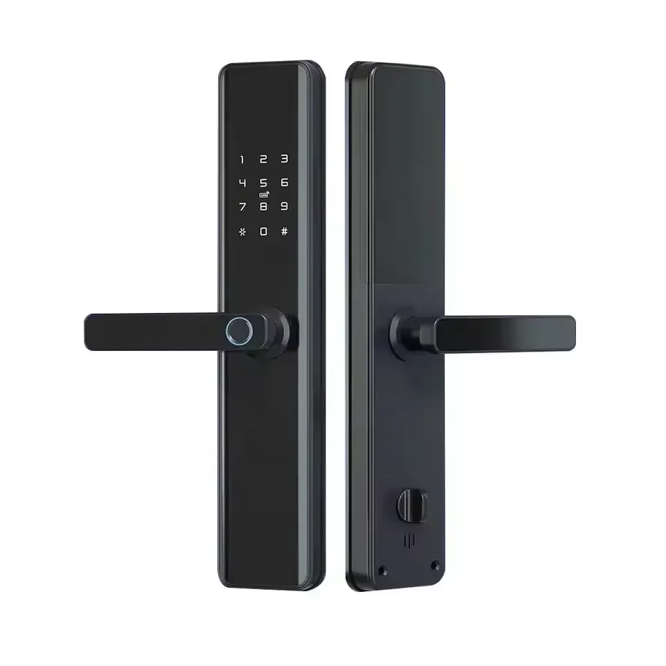 Aluminum Alloy Anti-theft Mortise Wifi Intelligent Keyless Electronic Door Lock With Fingerprint doorlock smart lock door handle