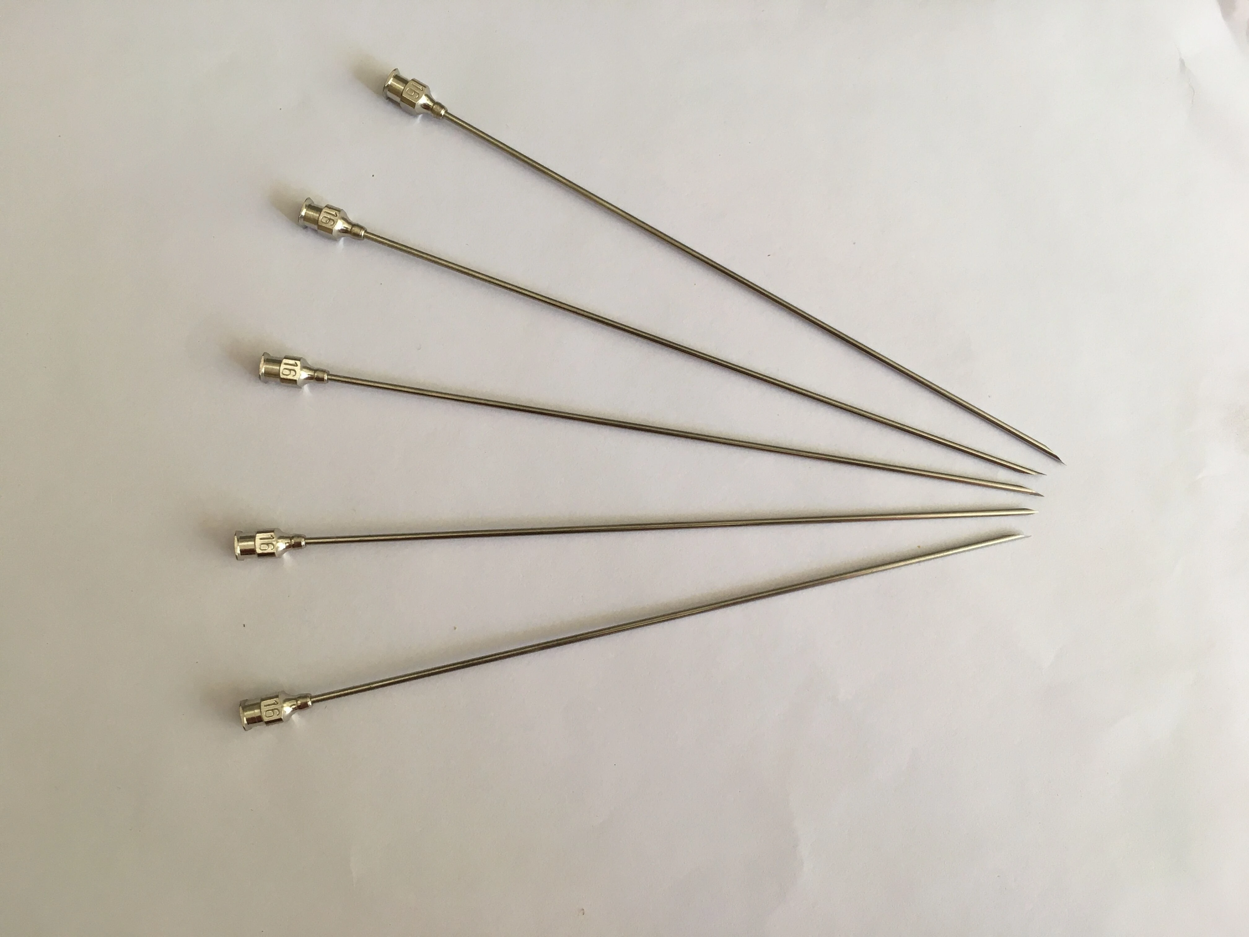 Aguja dispensadora de acero inoxidable, jeringa de 100mm de largo, de 25G a 13G (0,5mm a 2,5mm OD), con extremo afilado para experimentos de