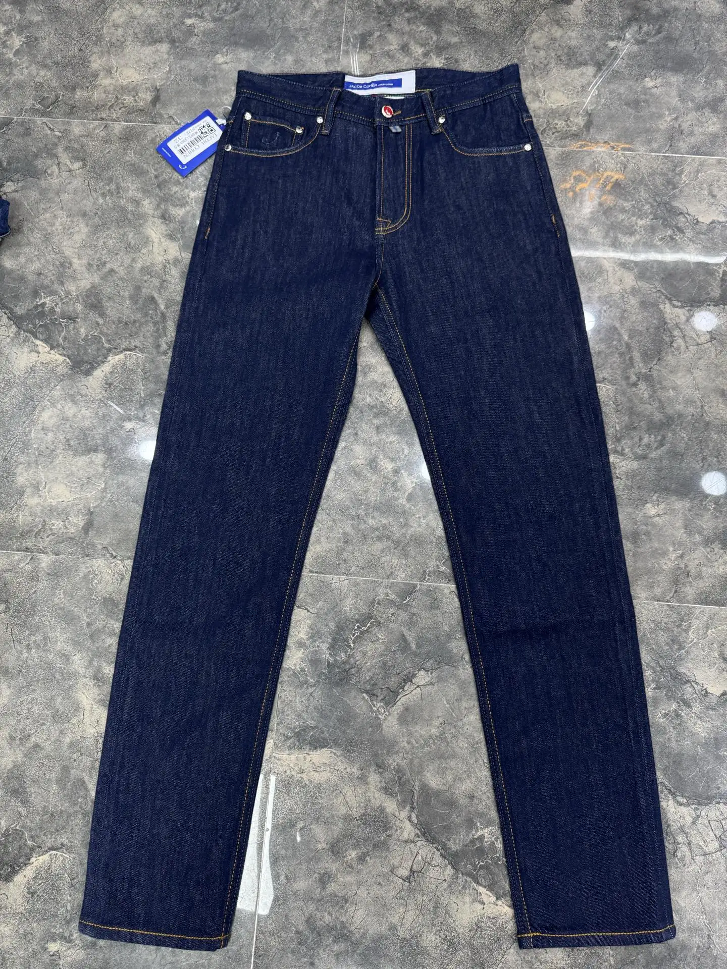 OECHSLI Jeans Thin Cotton Men 2026 Spring Summer new outdoors casual zipper embroidery comfortable straight Big size 29-40 Pants