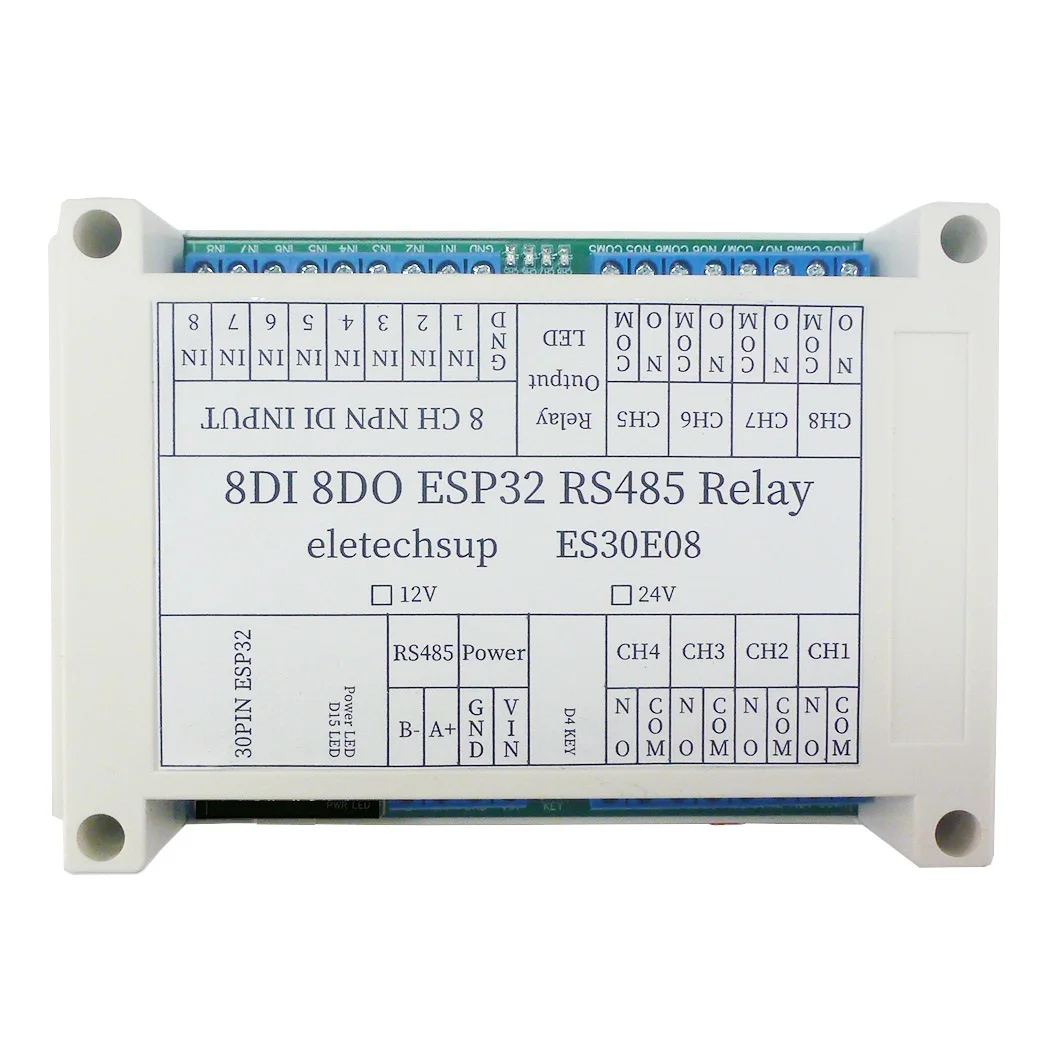 

ESP32 Modbus RS485 IO WiFi Relay Module 2.4G Wireless Control Smart Switch Expansion Board for DIY IOT Projects