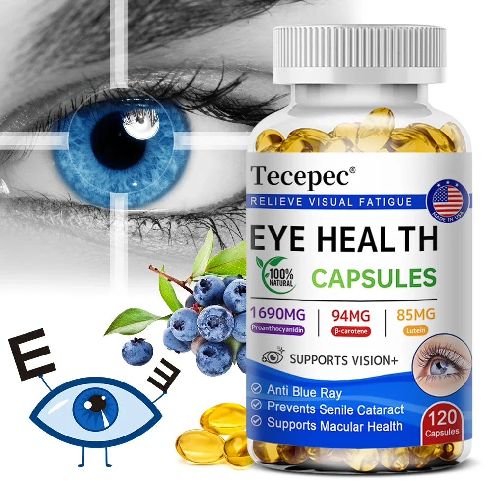 Tecepec Lutein/carotene Capsule Supplement for Eye Health, Promote Overall Visual Function and Macula, Fight Fatigue