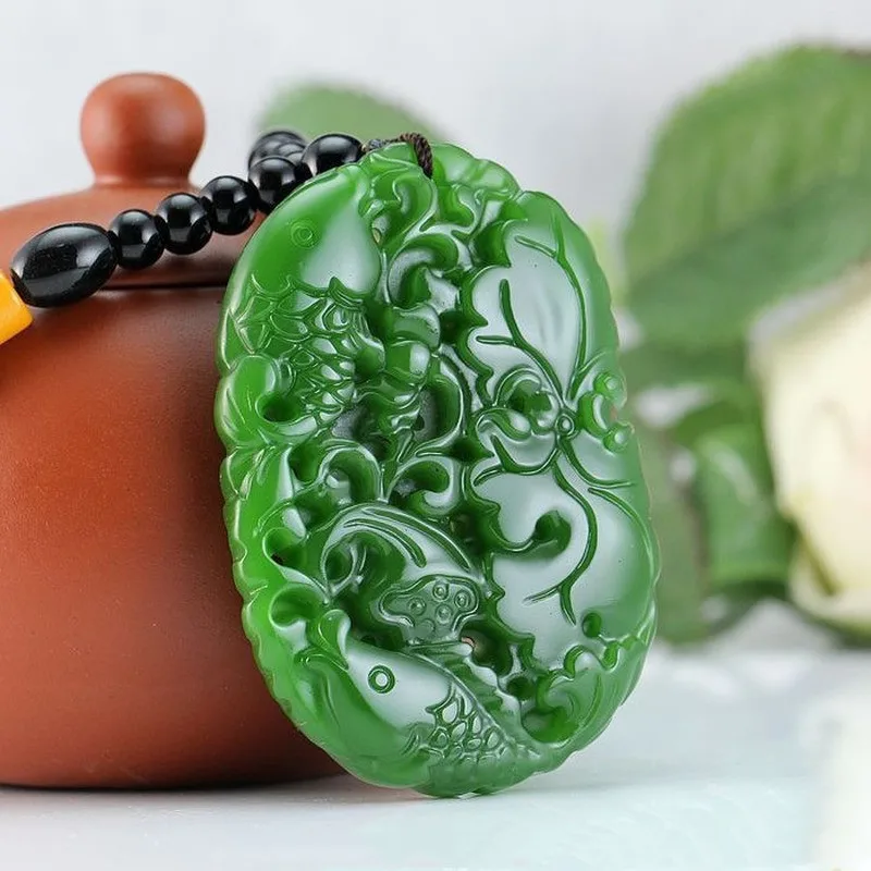 Xinjiang Hotan Jade Jasper Has More Pendants for Years. Popular Pendants for Men and Women In Happy Ever After