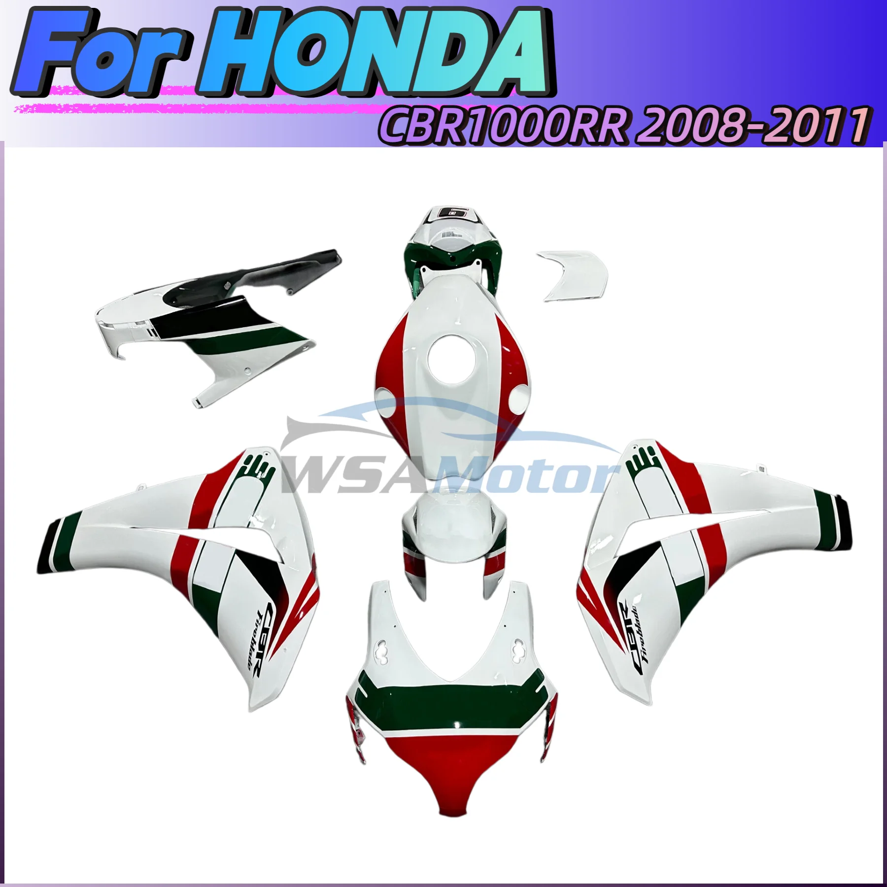 Motorcycle Rear Tail Fairing Panel Cover Case Fit For HONDA CBR1000RR CBR 1000RR 2008 2009 2010 2011