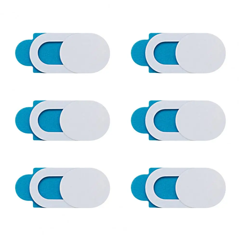6 Stuks/8 Stuks Webcam Schuifregelaar Ovale Vorm Terug Zelfklevende Beschermende Sluiter Schuifregelaar Privacy Beschermhoes Voor Mobiele Telefoon