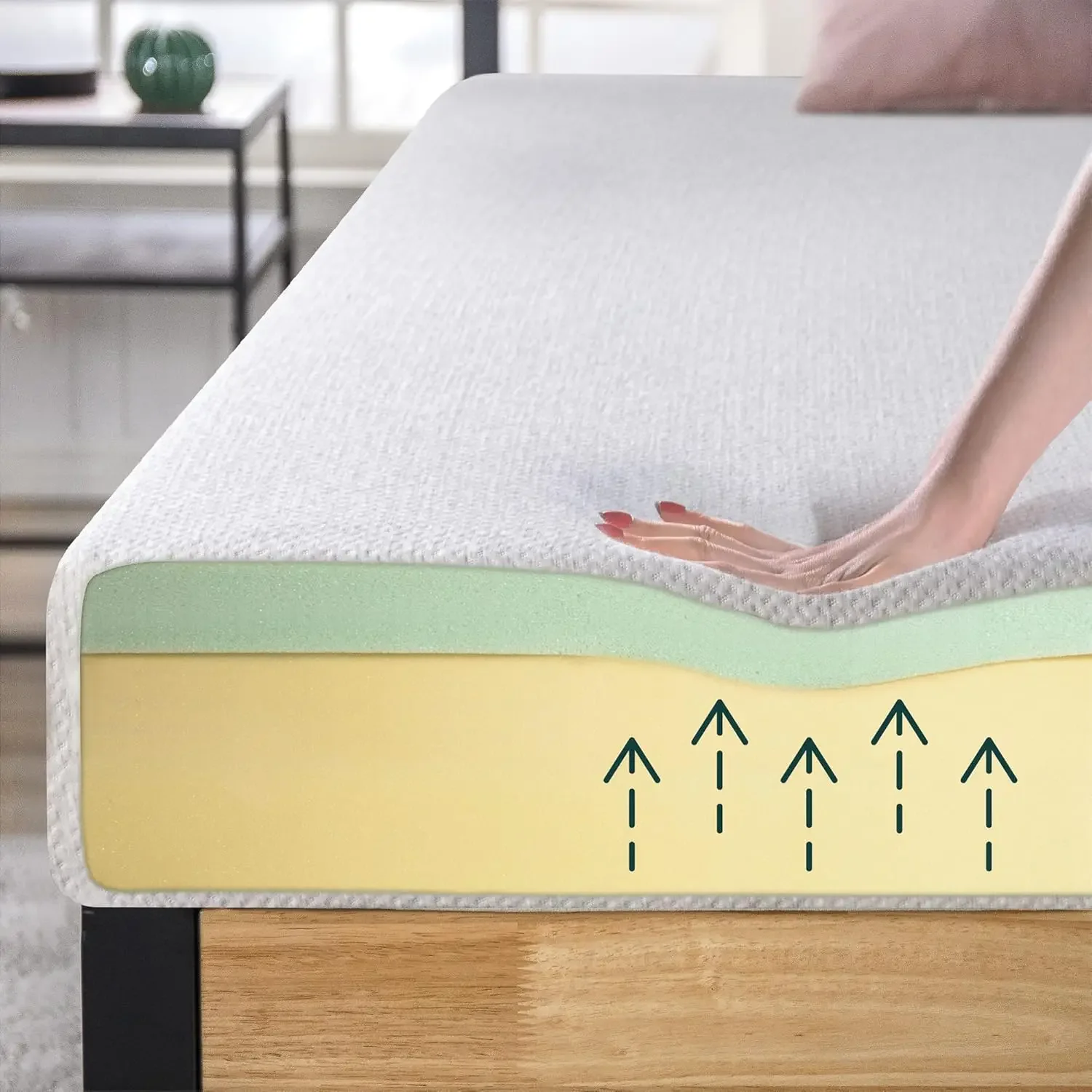 6 Inch Ultima Memory Foam Mattress, Queen, Fiberglass Free, Pressure Relieving, CertiPUR-US Certified, Mattress in A Box