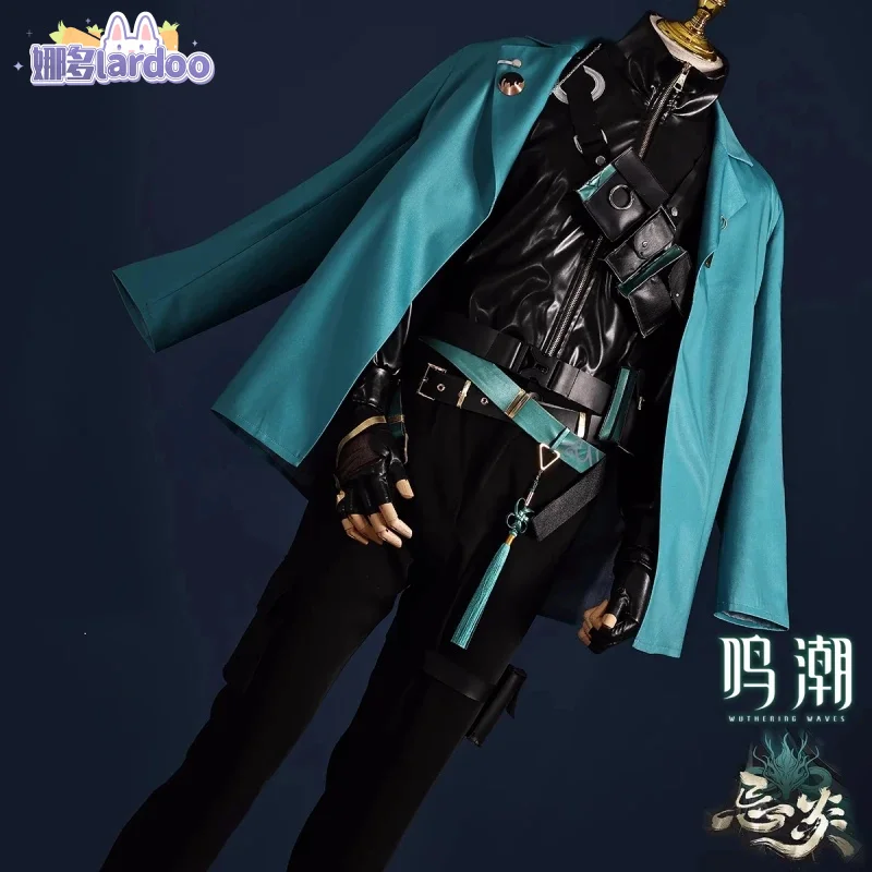 Jiyan Cosplay Costume Wuthering Waves Anime Men Handsome Uniform Halloween Carnival Party Suit  Role Play Clothing Lardoo