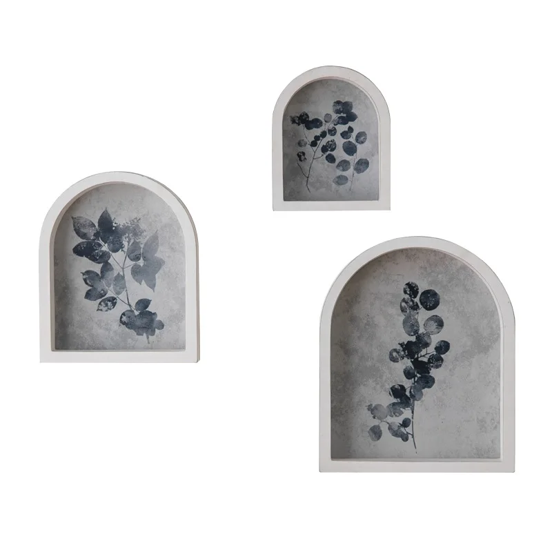 

New product simple wall decoration painting set white restaurant sofa background decoration Internet celebrity arch size