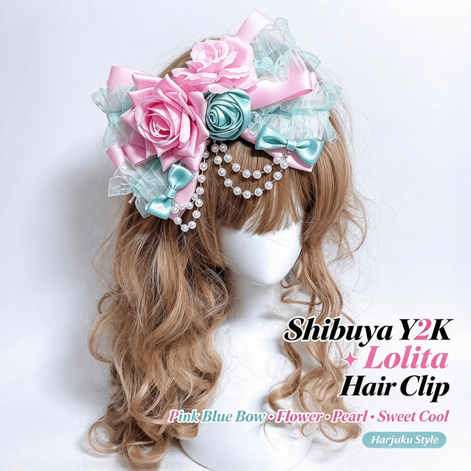 Shibuya Gyaru Harajuku Y2K Lolita Hair Accessories Women Sweet Cool Gothic Anime Inspired Japanese Fashion Clips