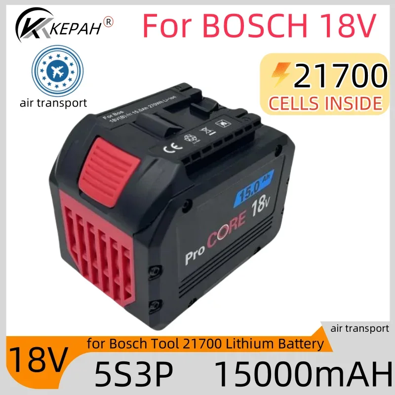 18V 15000mAH  For BOSCH Professional 18V 21700 Battery ProCORE 18V Li-ion Replacement for BAT609 BAT618 with BMS durable