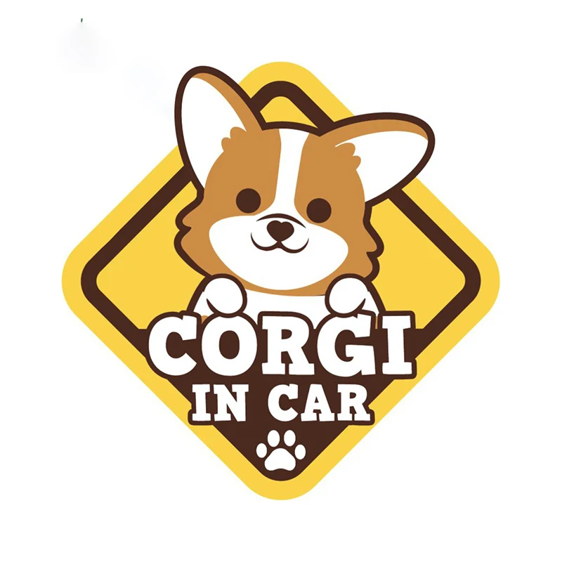 Autocollant de voiture personnalisé pour Corgi Pembroke, étiquette de voiture, de style de voiture, de fenêtre, d\'occlusion, de RV, JDM, 13cm