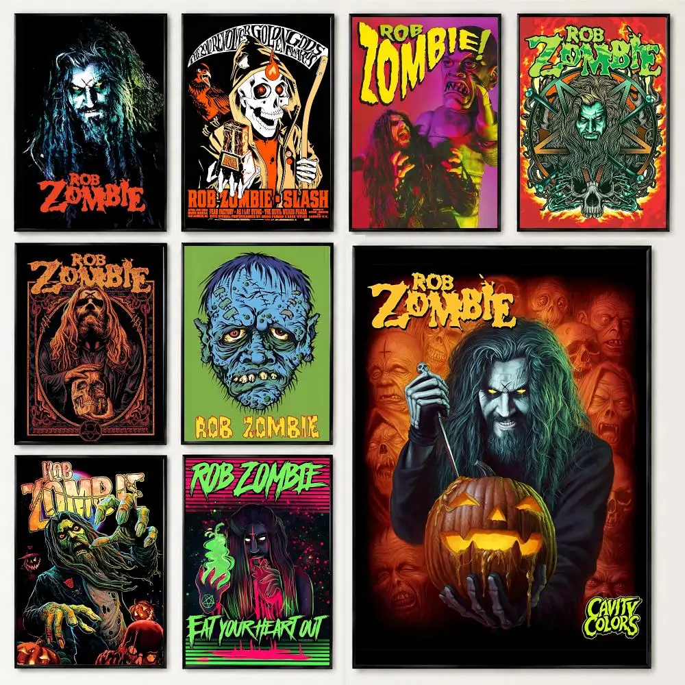 music Rob Zombie Poster HD Poster Black and White Simple Home Decor for Living Room Bedroom Corridor and Gift Giving