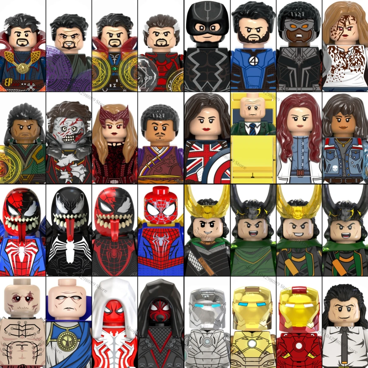 

Superhero building block dolls Watchers Spider-Man Robin children's MINI block brick toys holiday party gifts