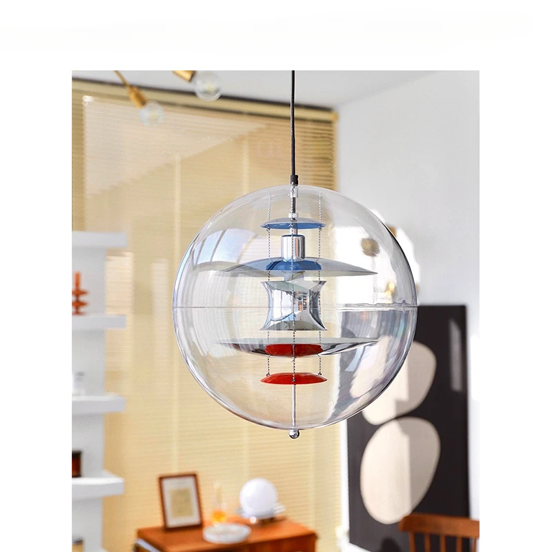 Ball chandelier living room online celebrity restaurant soft-mounted bedroom planet lamp