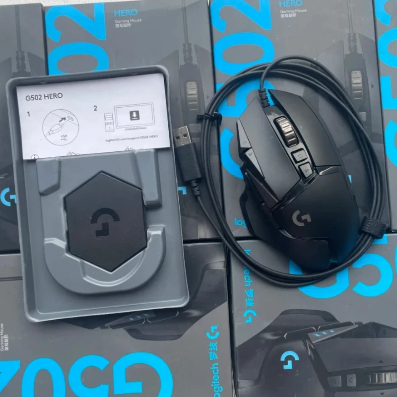 Logitech G502 HERO Gaming Mouse - Adjustable Weight Ergonomic Design for High Performance Esports PC Gaming Mouse Accessories