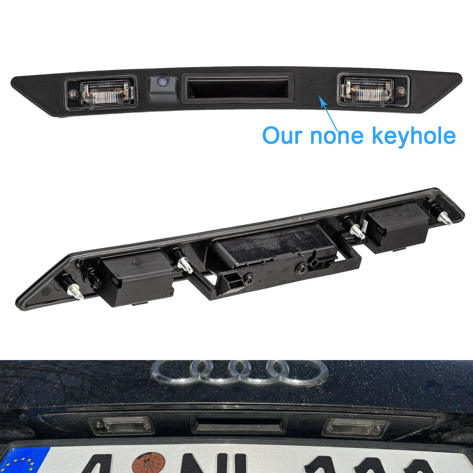 

For Audi A4/S5 Quattro 2001-2008 Adui A4 Limo B6 8E2 8E5 sedan 2001-2005 none keyhole Car trunk handle Back Up Rear View Camera