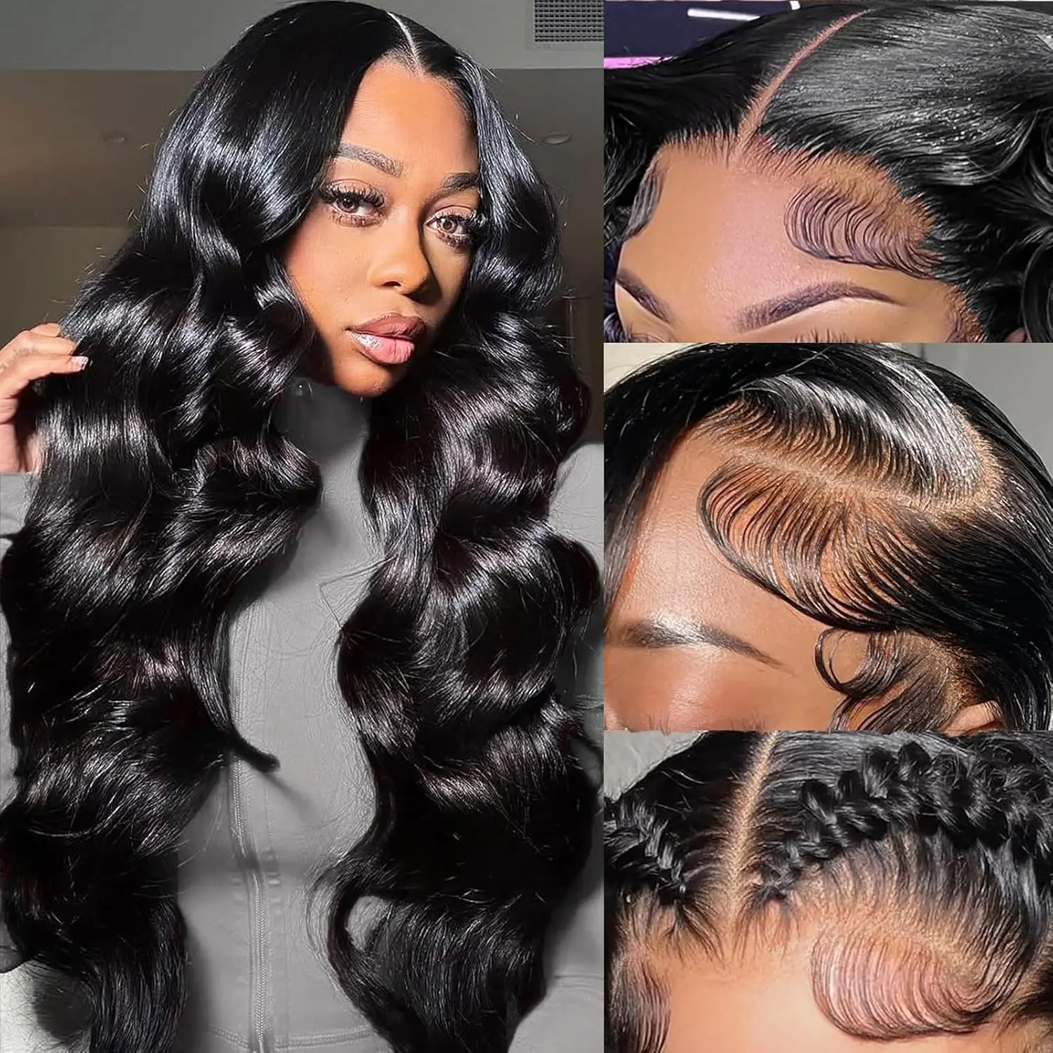 40 بوصة الجسم موجة خصلات الشعر المستعار الإنسان 13x6 Hd الدانتيل الباروكة الأمامية 250 الكثافة 13x4 شفافة قبل قطعها البرازيلي الدانتيل الباروكات للنساء