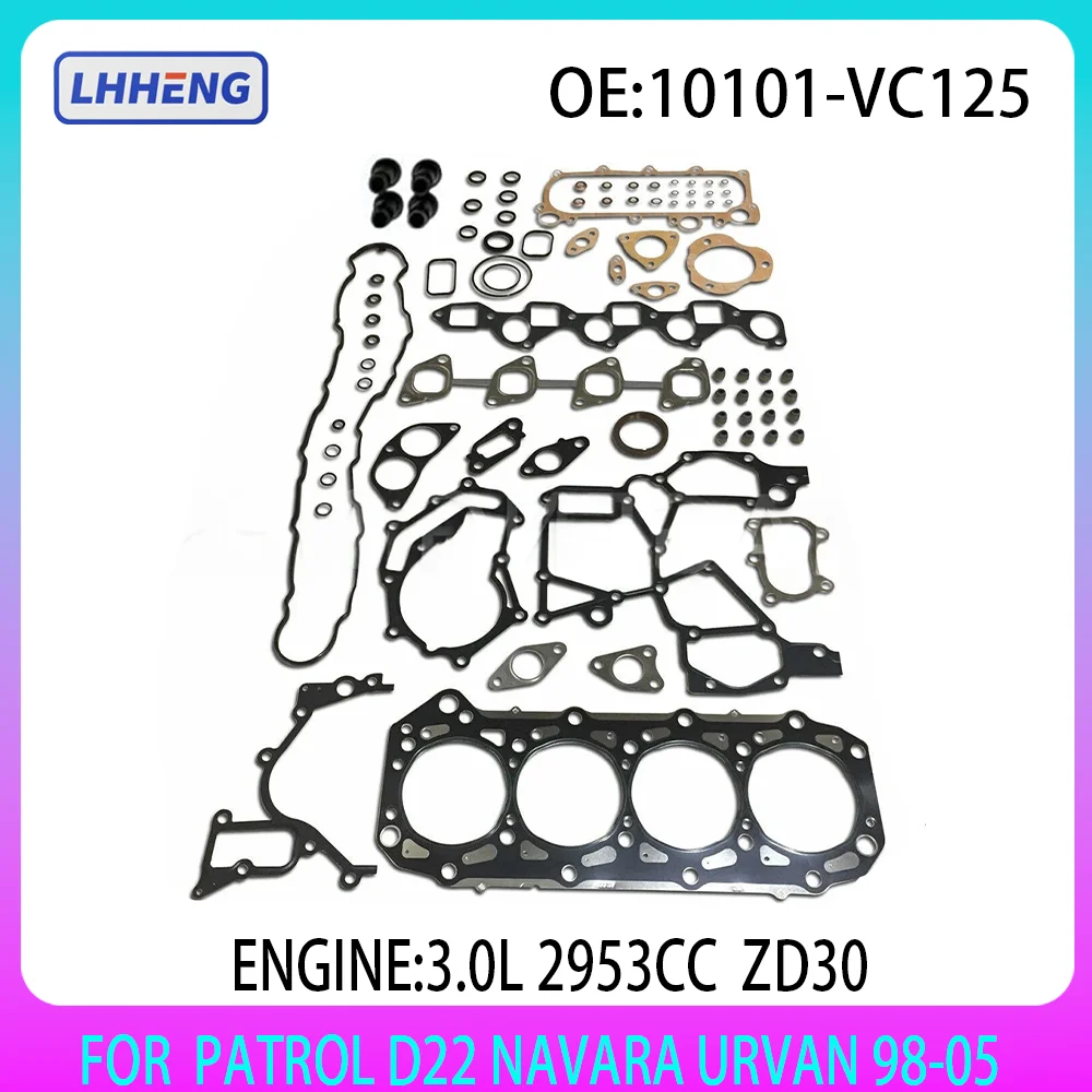 10101-VC125 FULL GASKET KIT FOR NISSAN CARAVAN ELGRAND PATHFINDER PICK UP TERRANO 3.0L 3.0 L T Diesel ZD30-T ZD30DDTi 98-05