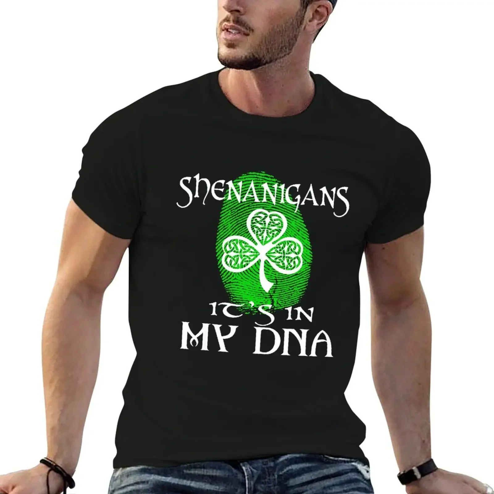 Shenanigans It's In My DNA Shamrock Celtic Gaelic Gift T-Shirt graphic t shirts essential t shirt sweat shirts, men