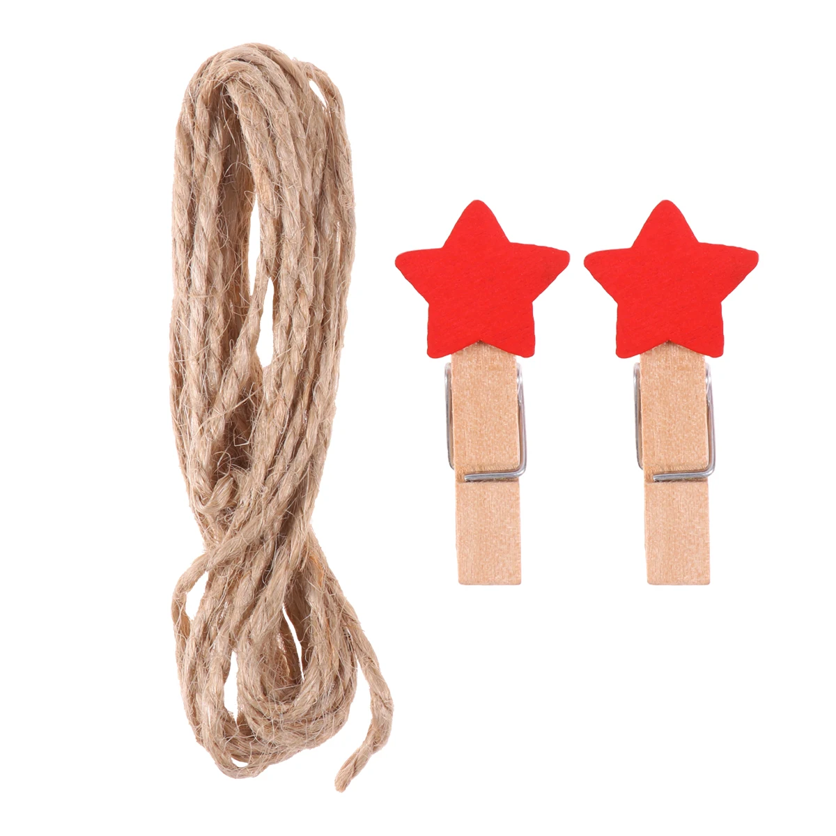 

100pcs Wooden Five-pointed Star Photo Clip Paper Clamp DIY Crafts Decorations Home Office Party Gifts Frame Album