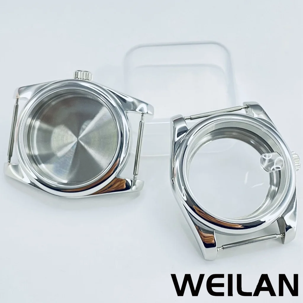 36mm 40mm Silver Watch Case Waterproof Sapphire Crysta Fit NH34 NH35 NH36 NH38 NH70 NH72 ETA2824 PT5000 Movement