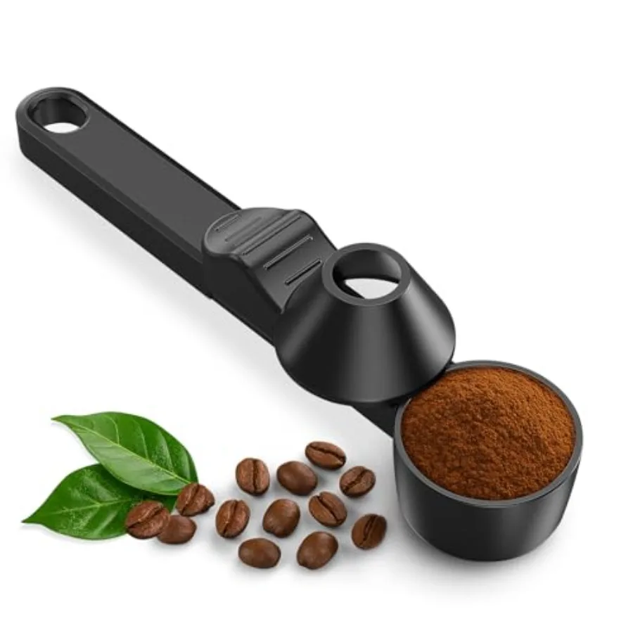 

Coffee Scoop and Funnel for Reusable K Cup Refillable Coffee Pods, Mess-Free Measuring Spoon 2 TBSP Capacity for Ground Coffee,