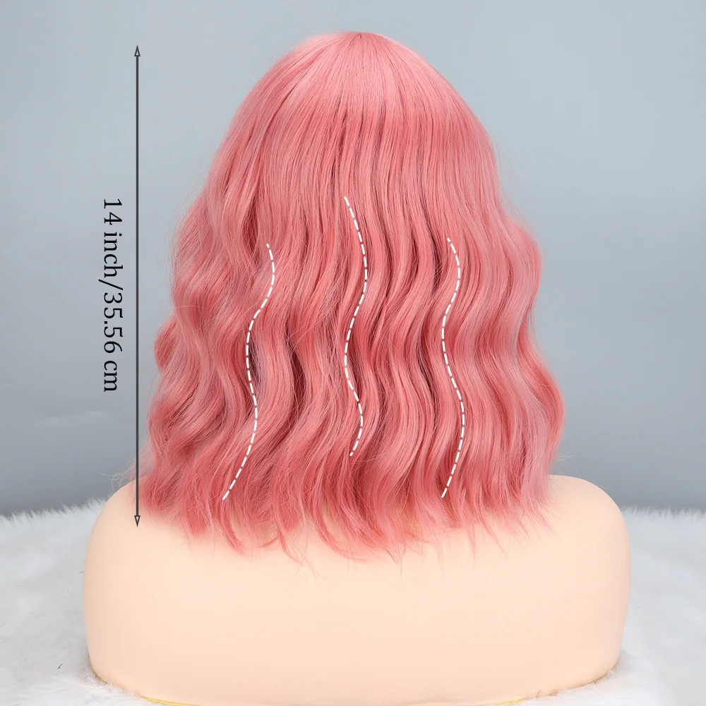 Synthetic High Heat Resistant Material Water Wavy Curly  Suitable For Everyday Cosplay Wear