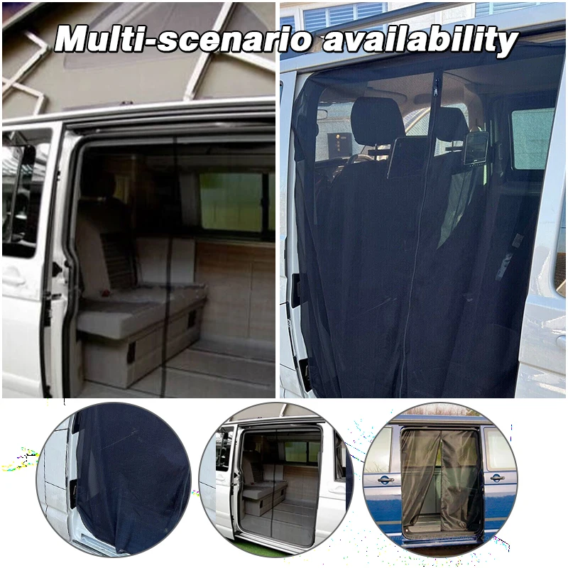 العربة RV الجانب انزلاق الباب البعوض الستار ل Vw T5 T6 انزلاق الباب المغناطيسي الحشرات البعوض يطير شاشة صافي التخييم الملحقات #5