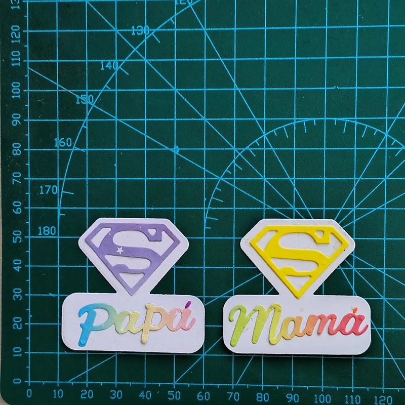 New Super Mom and Dad metal cutting die mould scrapbook decoration embossed photo album decoration card making DIY handicrafts