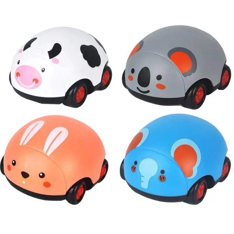 Cartoon Beetle Wind Up Cars High-quality Pull Back Cars Vehicle Educational Color Recognition Push And Go Back Car Toy For Kids