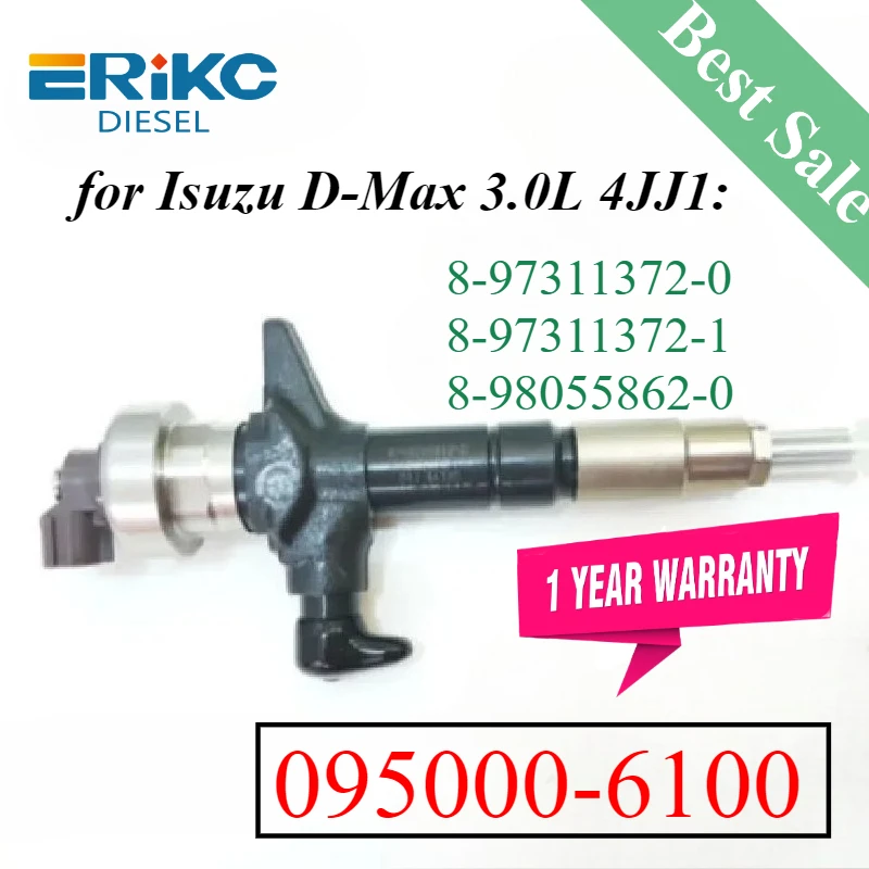 Nuevo Inyector de Combustible 095000-6100, Boquilla de Pulverización 8-97311372-1, Inyector Diésel 095000-6101 8-98055862-1 para Isuzu D-Max 3.0L 4JJ1