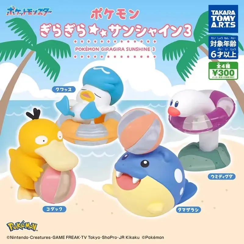 

TOMY Genuine 4Pcs Gashapon POKÉMON GIRAGIRA SUNSHINE 3 Toys For Kids Gift Collectible Model Ornaments