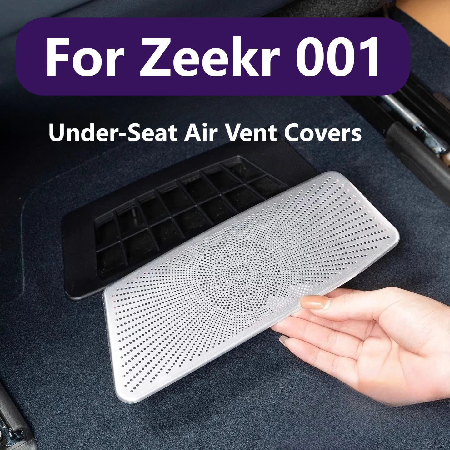 

For Zeekr 001 2024-2026 Under Seat Rear Air Vent Cover Dust Proof Protector Interior Accessories