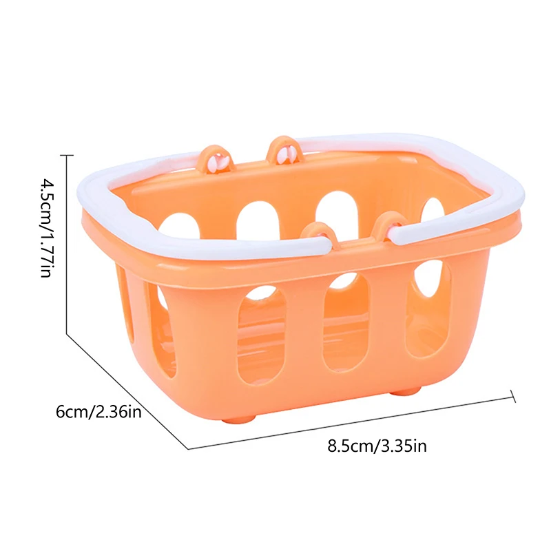 Doll House Supermarket Shopping Basket Simulation Mini Fruit And Vegetable Basket Doll House Accessories