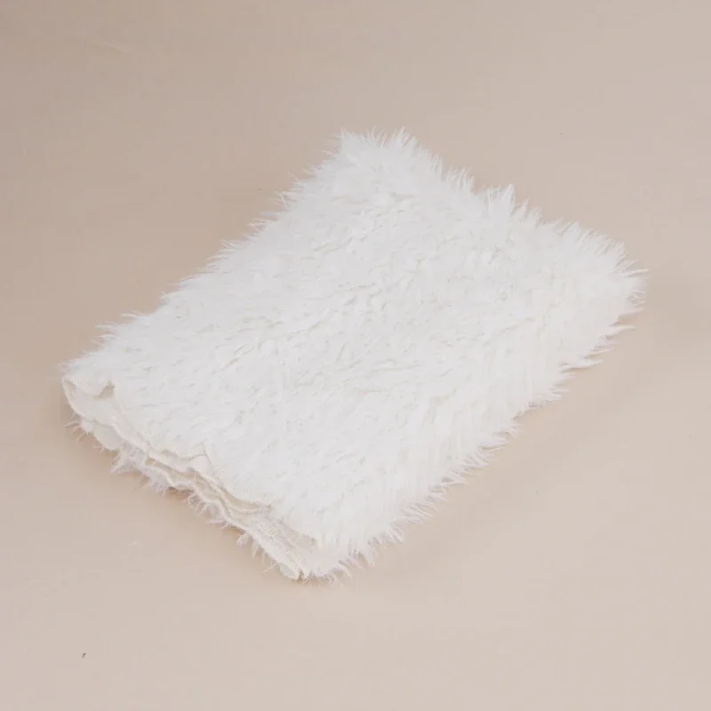 50x80cm Baby Photography Mat Soft Plush Rectangle Blanket Solid Color Mink Fur Bed Backdrop Mat Studio Baby Photoshoot Props